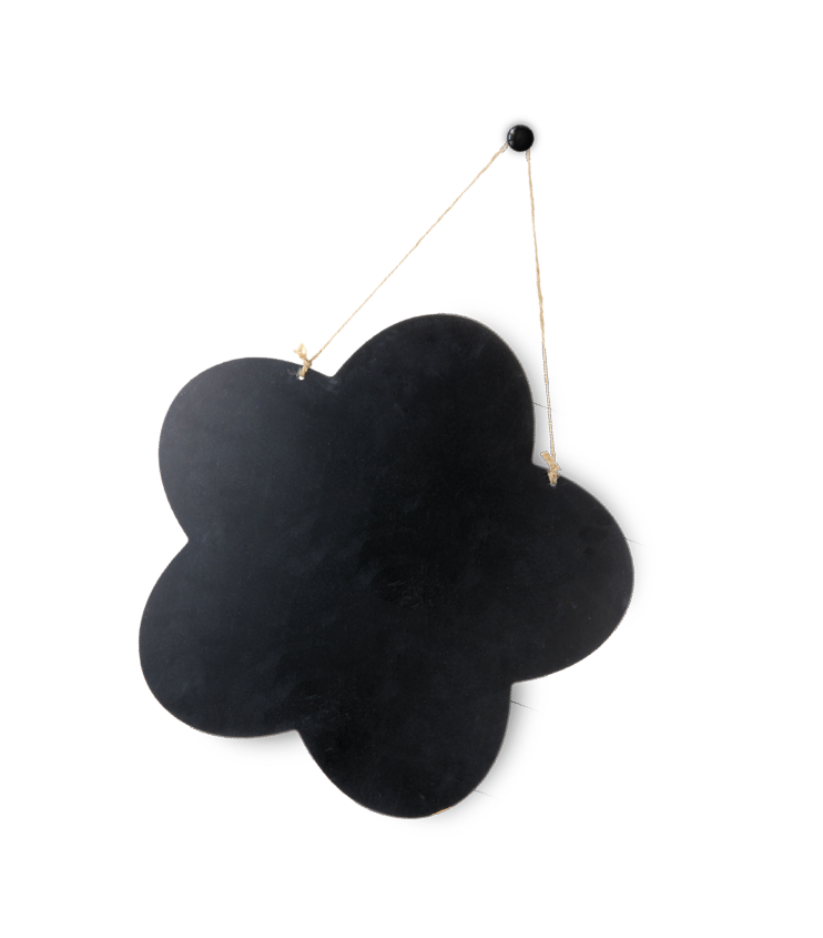 Chalkboard with sign isolated on white