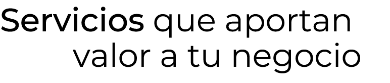 Servicios que aportan valor a tu negocio