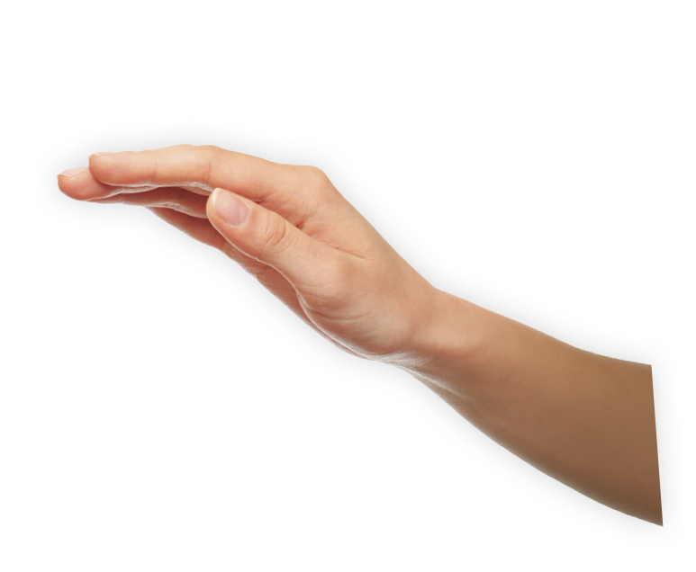 Hands of young woman with healthy skin softened by cream with moisturizing effect, on white background